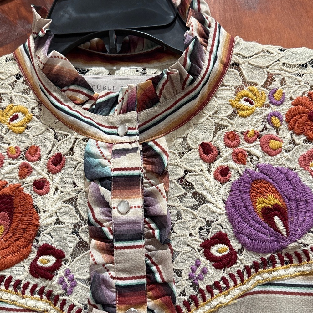 Double D Ranch Multicolor Ruffled Blouse - Picture 7 of 7
